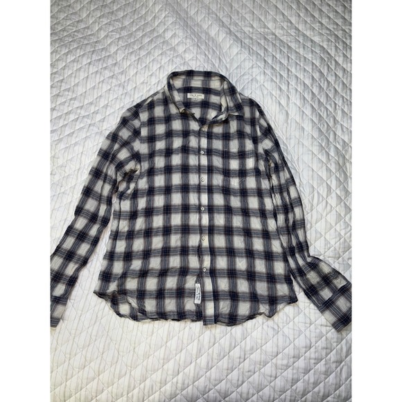 Rag & Bone Plaid Button Down Shirt Long Sleeve Casual Top Size 8‎ - Picture 1 of 7